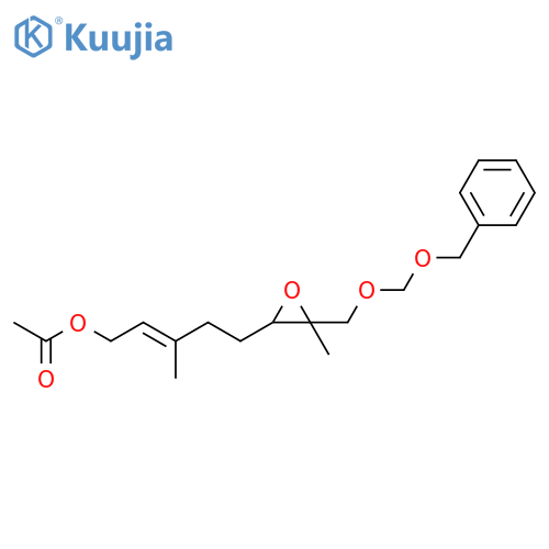 2-Penten-1-ol,3-methyl-5-[2-methyl-2-[[(phenylmethoxy)methoxy]methyl]cyclopropyl]-,acetate, (2E)- structure