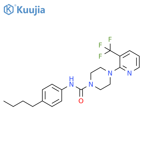 1-Piperazinecarboxamide,N-(4-butylphenyl)-4-[3-(trifluoromethyl)-2-pyridinyl]- structure