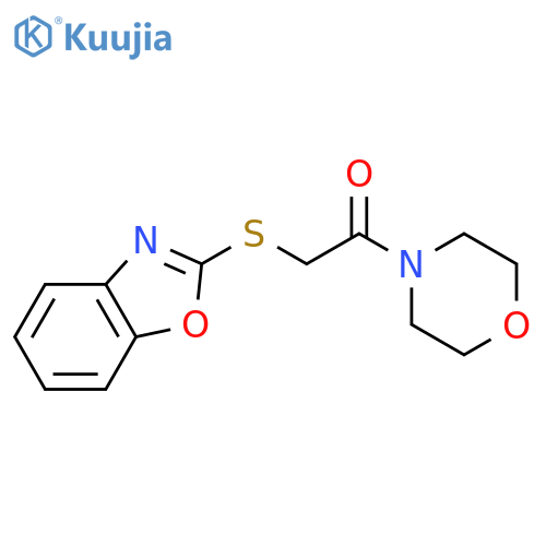 2-(1,3-benzoxazol-2-ylsulfanyl)-1-(morpholin-4-yl)ethan-1-one structure
