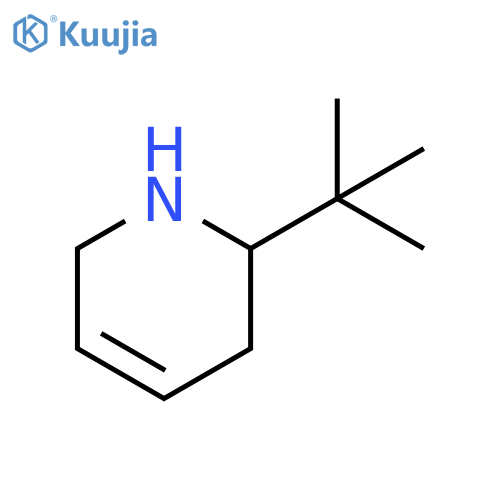 Pyridine, 2-(1,1-dimethylethyl)-1,2,3,6-tetrahydro- structure