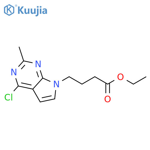 7H-Pyrrolo[2,3-d]pyrimidine-7-butanoic acid, 4-chloro-2-methyl-, ethylester structure