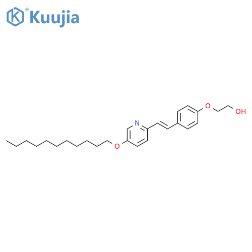 Ethanol, 2-[4-[(1E)-2-[5-(undecyloxy)-2-pyridinyl]ethenyl]phenoxy]- structure