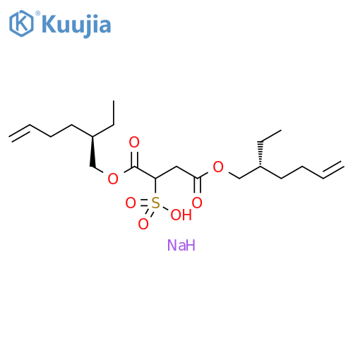 Butanedioic acid, sulfo-, 1,4-bis[(2R)-2-ethyl-5-hexenyl] ester, sodiumsalt structure