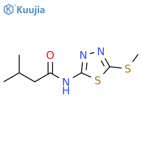 3-methyl-N-5-(methylsulfanyl)-1,3,4-thiadiazol-2-ylbutanamide structure