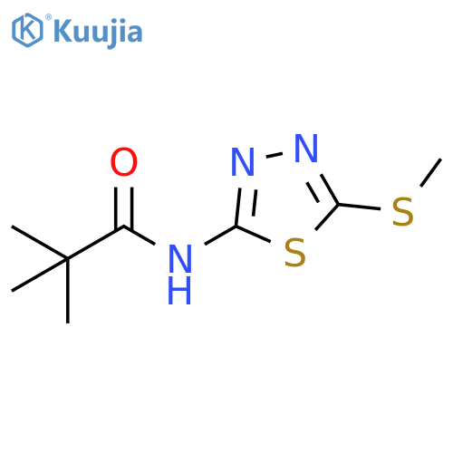 2,2-dimethyl-N-5-(methylsulfanyl)-1,3,4-thiadiazol-2-ylpropanamide structure