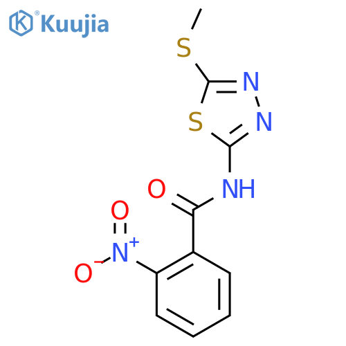 N-5-(methylsulfanyl)-1,3,4-thiadiazol-2-yl-2-nitrobenzamide structure