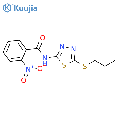 2-nitro-N-[5-(propylsulfanyl)-1,3,4-thiadiazol-2-yl]benzamide structure