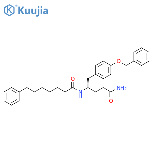 Benzeneheptanamide,N-[(1S)-4-amino-4-oxo-1-[[4-(phenylmethoxy)phenyl]methyl]butyl]- structure