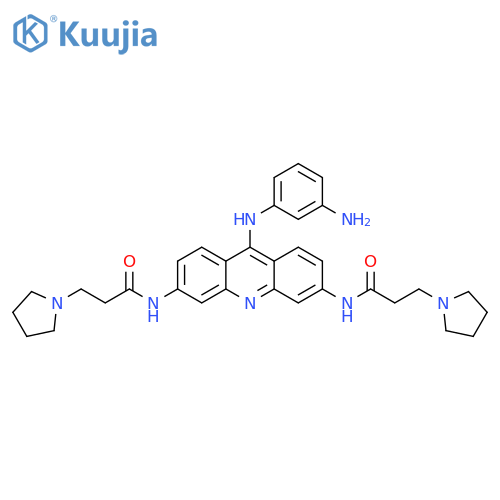 1-Pyrrolidinepropanamide,N,N'-[9-[(3-aminophenyl)amino]-3,6-acridinediyl]bis- structure