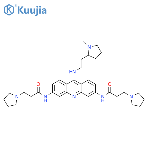1-Pyrrolidinepropanamide,N,N'-[9-[[2-(1-methyl-2-pyrrolidinyl)ethyl]amino]-3,6-acridinediyl]bis- structure