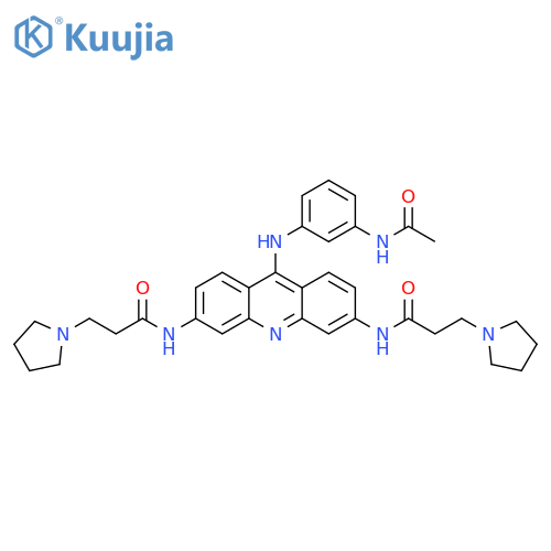 1-Pyrrolidinepropanamide,N,N'-[9-[[3-(acetylamino)phenyl]amino]-3,6-acridinediyl]bis- structure
