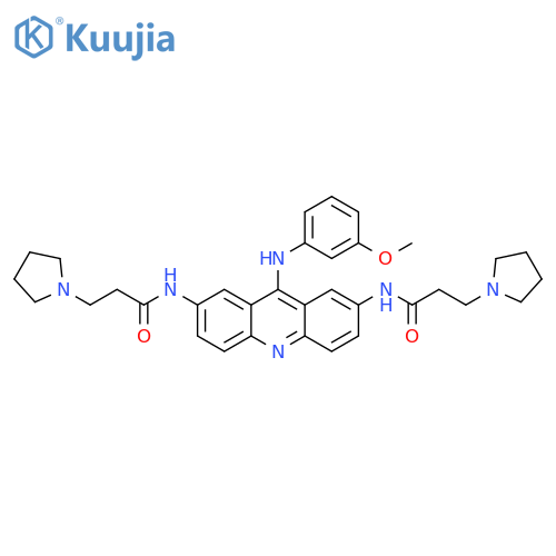 1-Pyrrolidinepropanamide,N,N'-[9-[(3-methoxyphenyl)amino]-2,7-acridinediyl]bis- structure