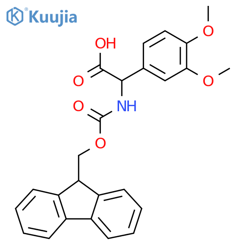 2-(3,4-dimethoxyphenyl)-2-({(9H-fluoren-9-yl)methoxycarbonyl}amino)acetic acid structure