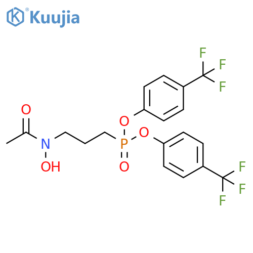 Phosphonic acid, [3-(acetylhydroxyamino)propyl]-,bis[4-(trifluoromethyl)phenyl] ester structure