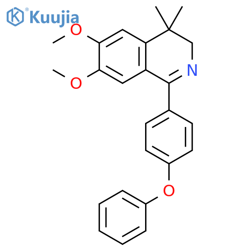 Isoquinoline,3,4-dihydro-6,7-dimethoxy-4,4-dimethyl-1-(4-phenoxyphenyl)- structure