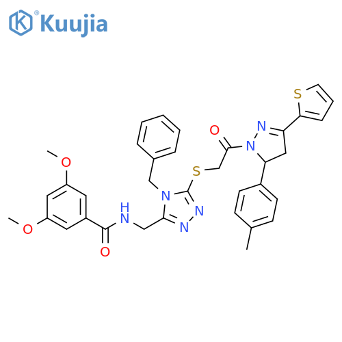 Benzamide,N-[[5-[[2-[4,5-dihydro-5-(4-methylphenyl)-3-(2-thienyl)-1H-pyrazol-1-yl]-2-oxoethyl]thio]-4-(phenylmethyl)-4H-1,2,4-triazol-3-yl]methyl]-3,5-dimethoxy- structure