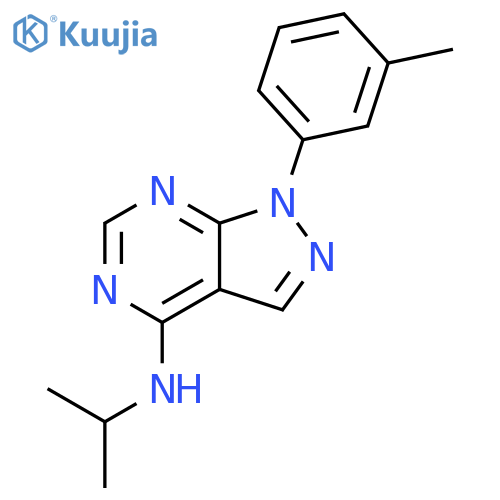 1-(3-methylphenyl)-N-(propan-2-yl)-1H-pyrazolo3,4-dpyrimidin-4-amine structure