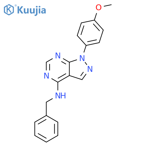 N-benzyl-1-(4-methoxyphenyl)-1H-pyrazolo3,4-dpyrimidin-4-amine structure