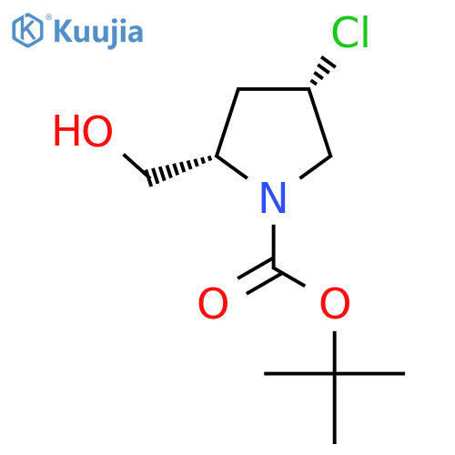 tert-butyl (2S,4S)-4-chloro-2-(hydroxymethyl)pyrrolidine-1-carboxylate structure