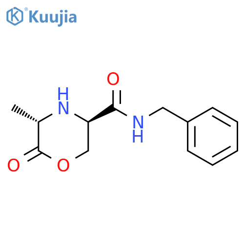 3-Morpholinecarboxamide, 5-methyl-6-oxo-N-(phenylmethyl)-, (3R,5S)- structure