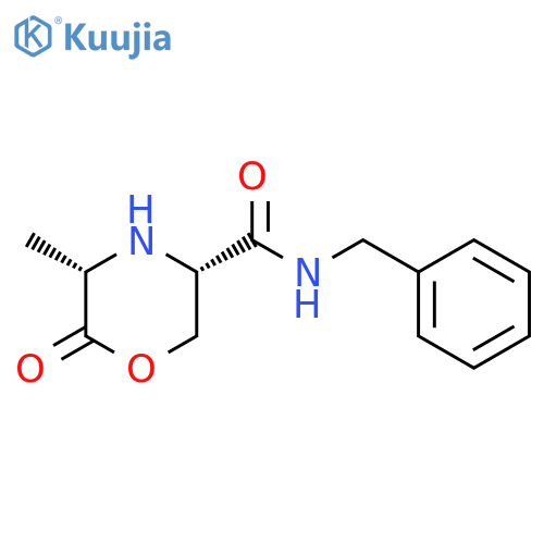 3-Morpholinecarboxamide, 5-methyl-6-oxo-N-(phenylmethyl)-, (3S,5S)- structure