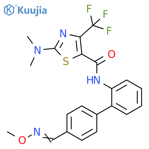 5-Thiazolecarboxamide,2-(dimethylamino)-N-[4'-[(methoxyimino)methyl][1,1'-biphenyl]-2-yl]-4-(trifluoromethyl)- structure