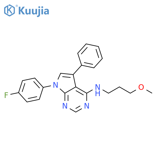 7-(4-fluorophenyl)-N-(3-methoxypropyl)-5-phenyl-7H-pyrrolo[2,3-d]pyrimidin-4-amine structure