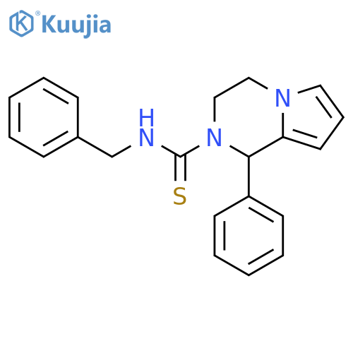 N-benzyl-1-phenyl-1H,2H,3H,4H-pyrrolo1,2-apyrazine-2-carbothioamide structure