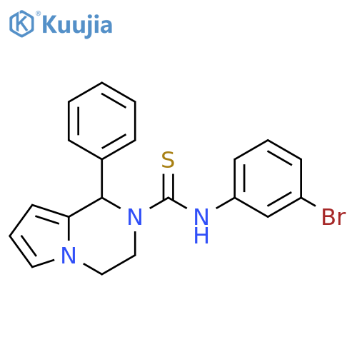 N-(3-bromophenyl)-1-phenyl-1H,2H,3H,4H-pyrrolo1,2-apyrazine-2-carbothioamide structure