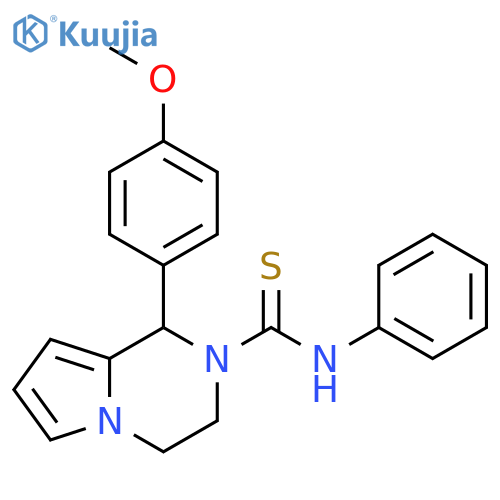 1-(4-methoxyphenyl)-N-phenyl-1H,2H,3H,4H-pyrrolo1,2-apyrazine-2-carbothioamide structure