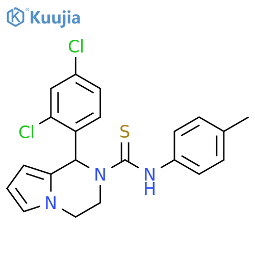 1-(2,4-dichlorophenyl)-N-(4-methylphenyl)-1H,2H,3H,4H-pyrrolo1,2-apyrazine-2-carbothioamide structure