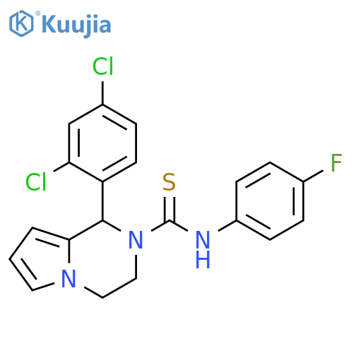 1-(2,4-dichlorophenyl)-N-(4-fluorophenyl)-1H,2H,3H,4H-pyrrolo1,2-apyrazine-2-carbothioamide structure