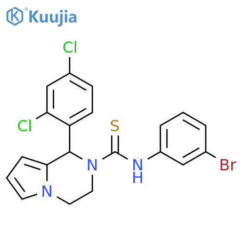 N-(3-bromophenyl)-1-(2,4-dichlorophenyl)-1H,2H,3H,4H-pyrrolo1,2-apyrazine-2-carbothioamide structure
