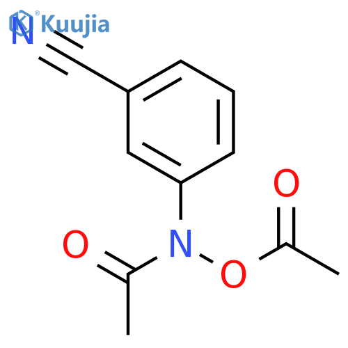 Acetamide, N-(acetyloxy)-N-(3-cyanophenyl)- structure