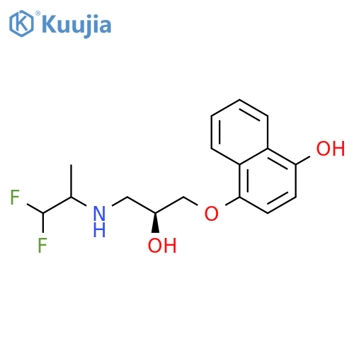 1-Naphthalenol,4-[(2S)-3-[(2,2-difluoro-1-methylethyl)amino]-2-hydroxypropoxy]- structure
