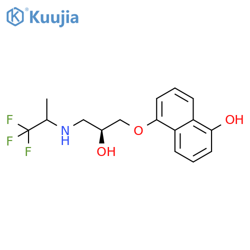 1-Naphthalenol,5-[(2S)-2-hydroxy-3-[(2,2,2-trifluoro-1-methylethyl)amino]propoxy]- structure