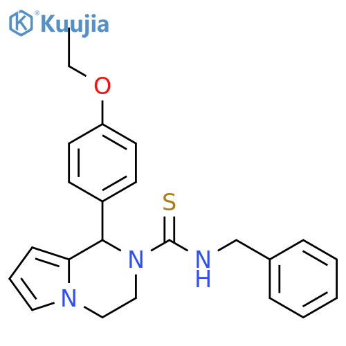N-benzyl-1-(4-ethoxyphenyl)-1H,2H,3H,4H-pyrrolo1,2-apyrazine-2-carbothioamide structure