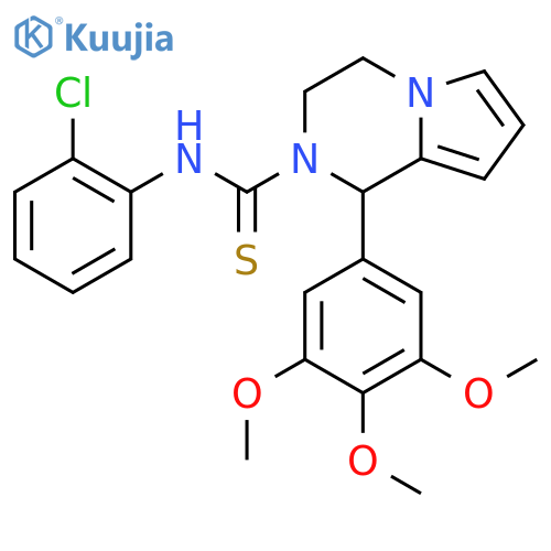 N-(2-chlorophenyl)-1-(3,4,5-trimethoxyphenyl)-1H,2H,3H,4H-pyrrolo1,2-apyrazine-2-carbothioamide structure