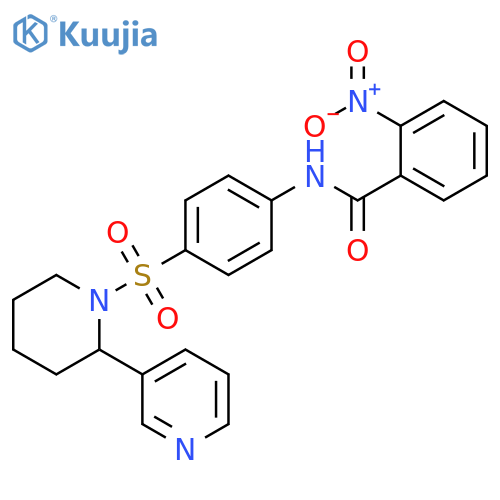 2-nitro-N-(4-{2-(pyridin-3-yl)piperidin-1-ylsulfonyl}phenyl)benzamide structure