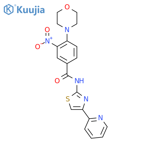 4-(morpholin-4-yl)-3-nitro-N-4-(pyridin-2-yl)-1,3-thiazol-2-ylbenzamide structure