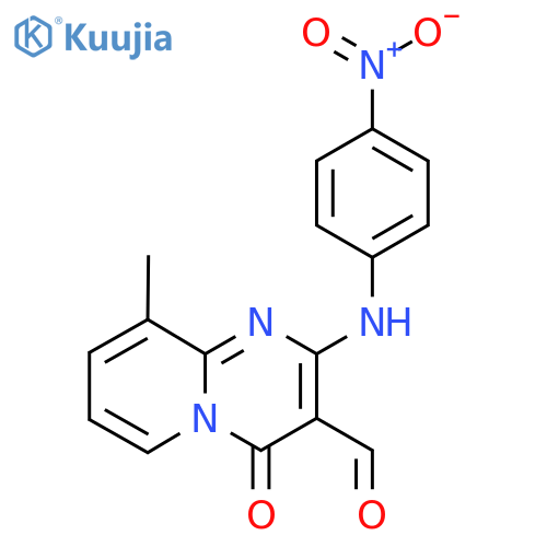 9-methyl-2-(4-nitrophenyl)amino-4-oxo-4H-pyrido1,2-apyrimidine-3-carbaldehyde structure