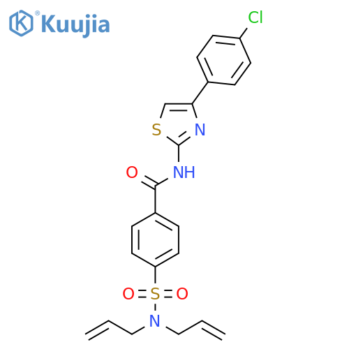 4-bis(prop-2-en-1-yl)sulfamoyl-N-4-(4-chlorophenyl)-1,3-thiazol-2-ylbenzamide structure