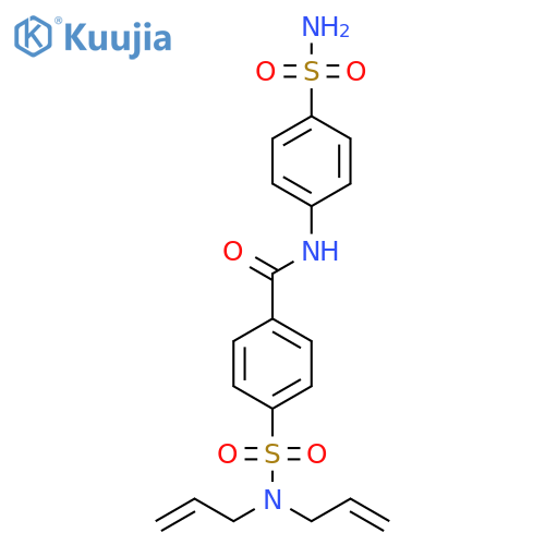 4-bis(prop-2-en-1-yl)sulfamoyl-N-(4-sulfamoylphenyl)benzamide structure