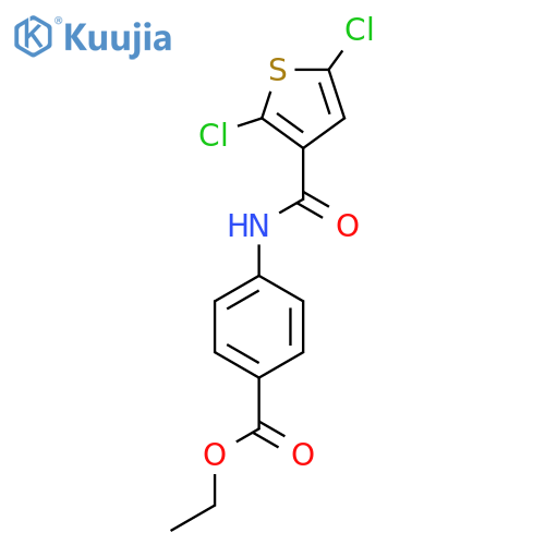 ethyl 4-(2,5-dichlorothiophene-3-amido)benzoate structure