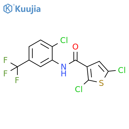 2,5-dichloro-N-2-chloro-5-(trifluoromethyl)phenylthiophene-3-carboxamide structure