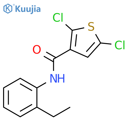 2,5-dichloro-N-(2-ethylphenyl)thiophene-3-carboxamide structure