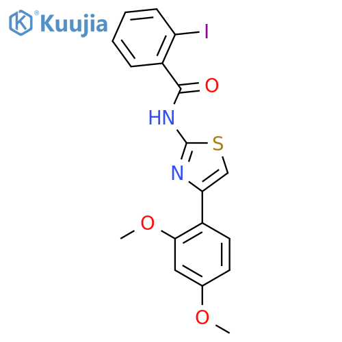 N-4-(2,4-dimethoxyphenyl)-1,3-thiazol-2-yl-2-iodobenzamide structure