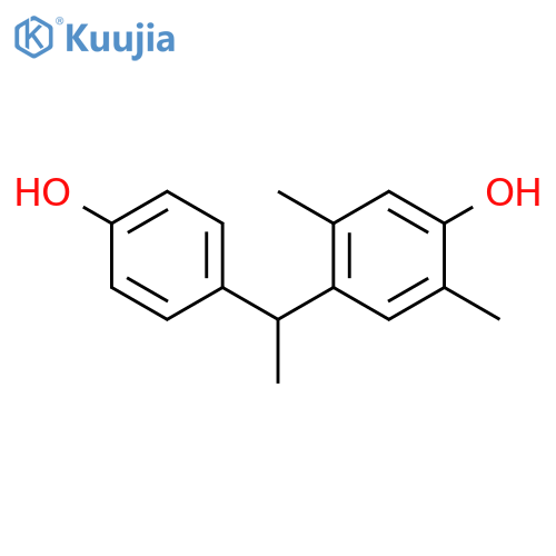 Phenol, 4-[1-(4-hydroxyphenyl)ethyl]-2,5-dimethyl- structure
