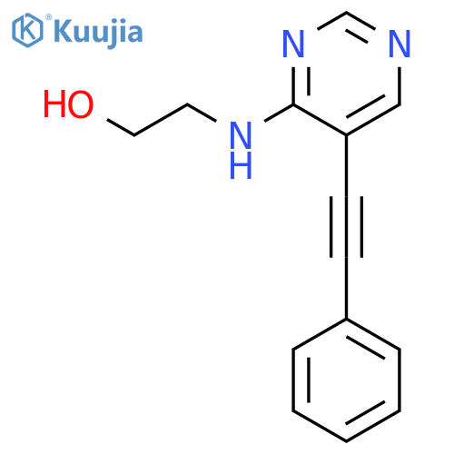 Ethanol, 2-[[5-(phenylethynyl)-4-pyrimidinyl]amino]- structure