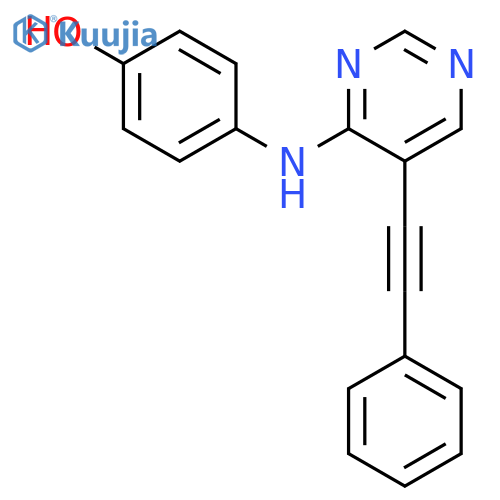 Phenol, 4-[[5-(phenylethynyl)-4-pyrimidinyl]amino]- structure